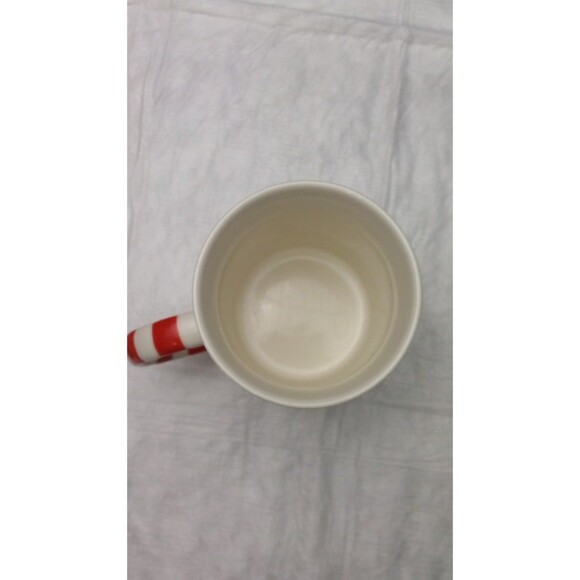 Starbucks Christmas Mug Candy Cane Striped Handle Siren - Picture 3 of 3
